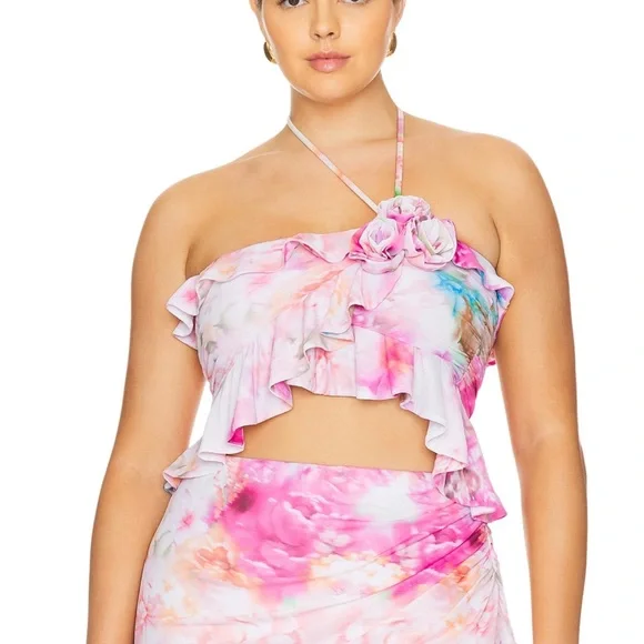 AFRM Pink and Orange Floral Set REVOLVE - Picture 4 of 16